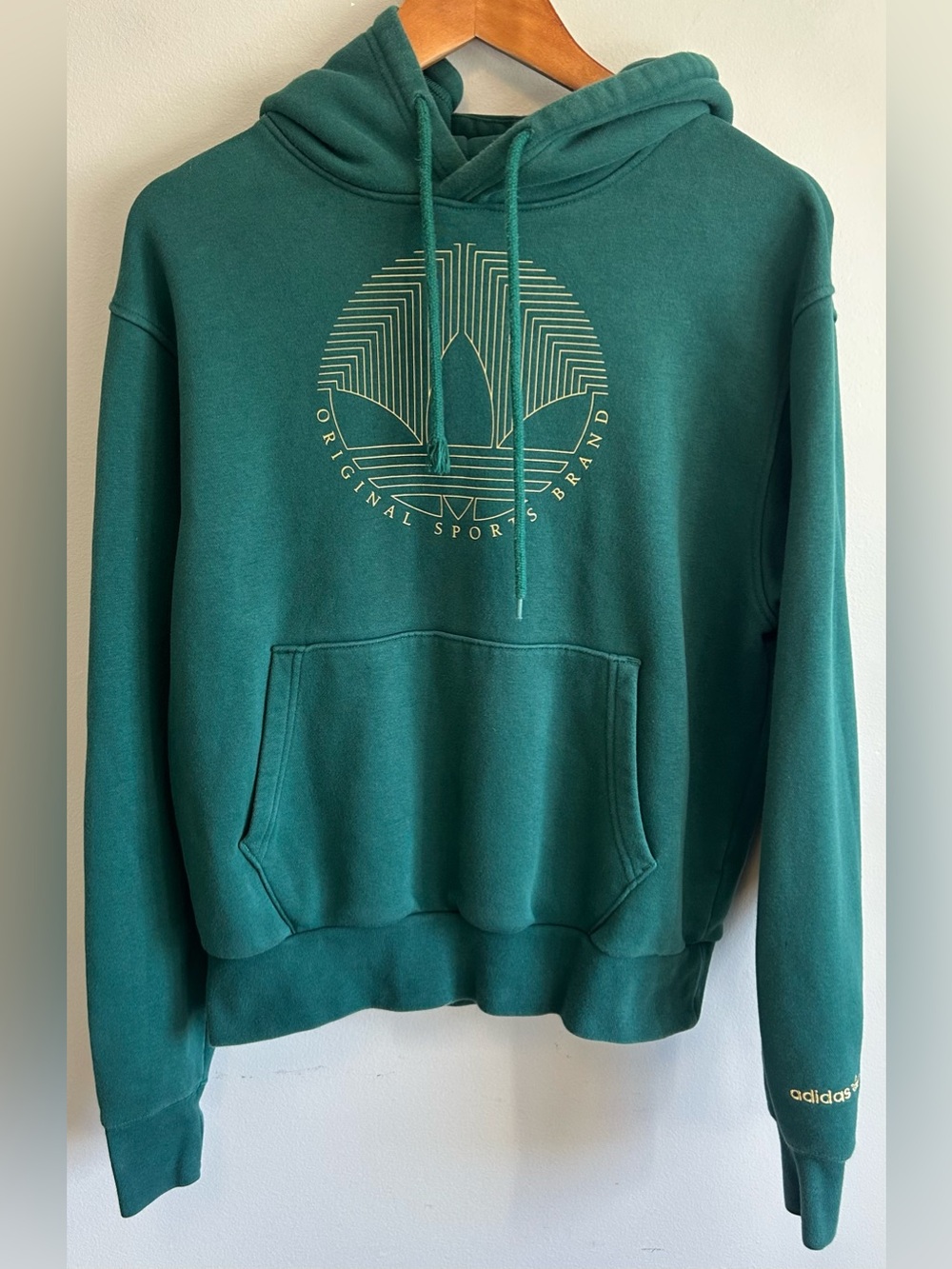 Adidas Originals Deco Trefoil Hoodie Men’s S Sweater College Green OG Sports